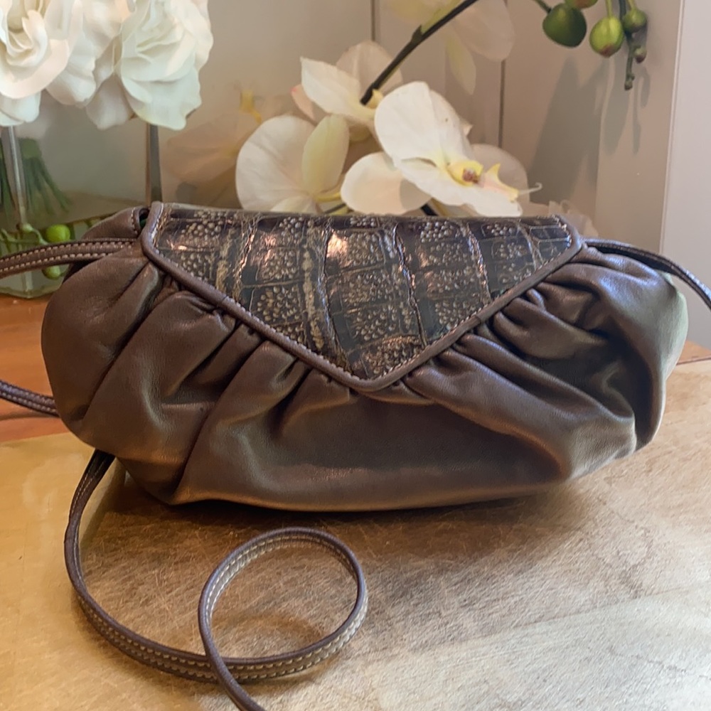 Vintage Donna Elissa Italy Alligator and Lambskin Crossbody